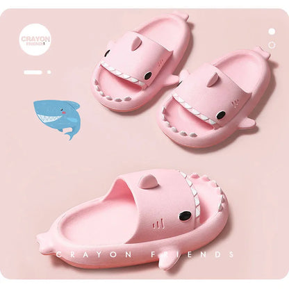 Children Slippers Cartoon Shark Sandals Summer Boys Girls Baby Kids Shoes Soft Sole Anti-Slip