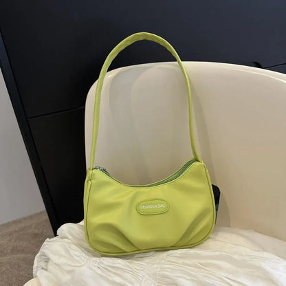Portable Fashion Leather Half-Moon Shoulder Bag