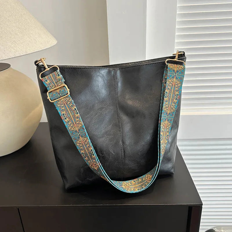 Soft Pu Leather Women's Vintage Shoulder Bag