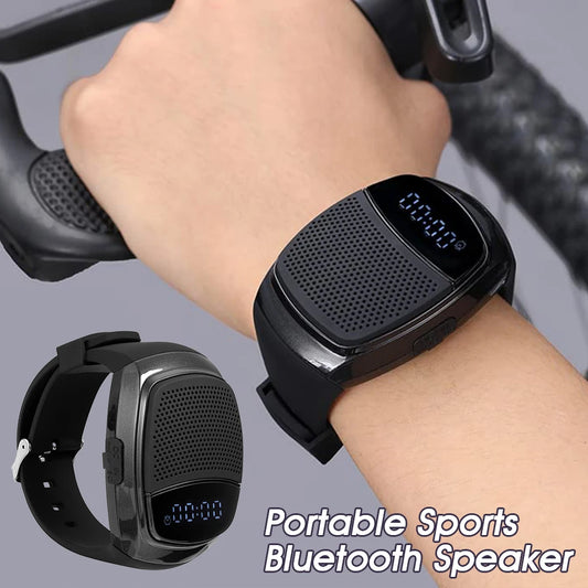 Wireless Wearable Sports Bluetooth Speaker Watch with MP3 Player FM Radio Selfie Alarm