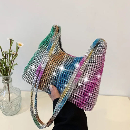 Fashion Rhinestone Shiny Handbag