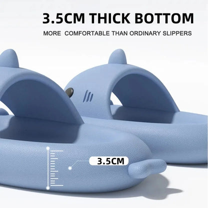 Fashion Shark Slippers For Women Men Non-slip Thick Sandals