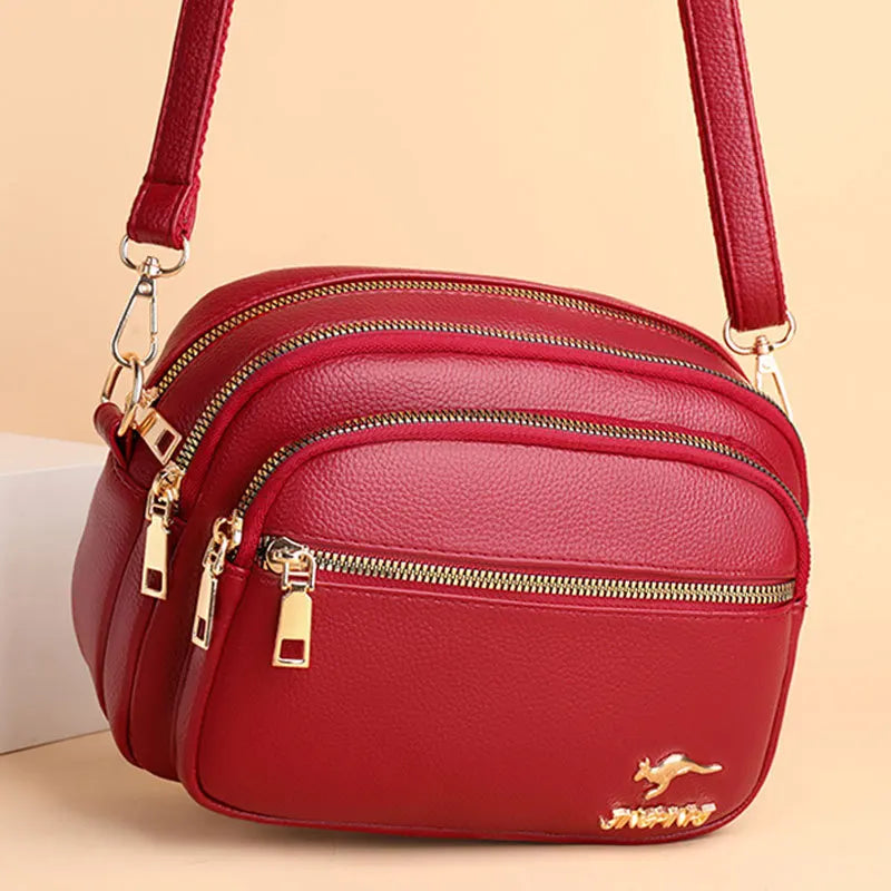 High Quality Soft Leather Women Shoulder Messenger Bag