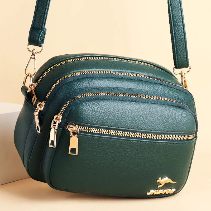 High Quality Soft Leather Women Shoulder Messenger Bag