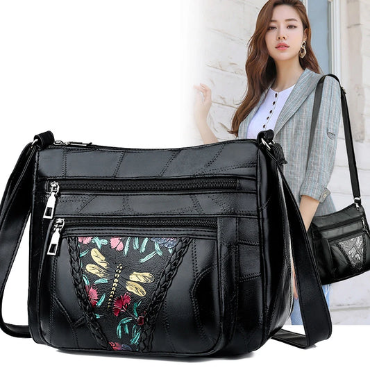 Luxury Soft Leather Women Messenger Shoulder Handbags